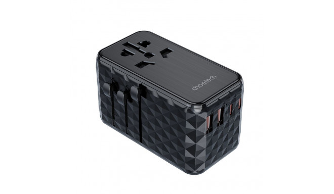Choetech PD6028 EU / US / AUS / UK travel adapter 2x USB-C 2x USB-A 100W - black