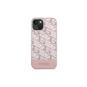 Guess GUHMP14SHGCFSEP iPhone 14 6.1" pink/pink hard case GCube Stripes MagSafe