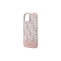 Guess GUHMP14SHGCFSEP iPhone 14 6.1" pink/pink hard case GCube Stripes MagSafe