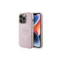 Guess Saffiano MagSafe case for iPhone 15 Pro - pink Guess Saffiano MagSafe case for iPhone 15 Pro - pink