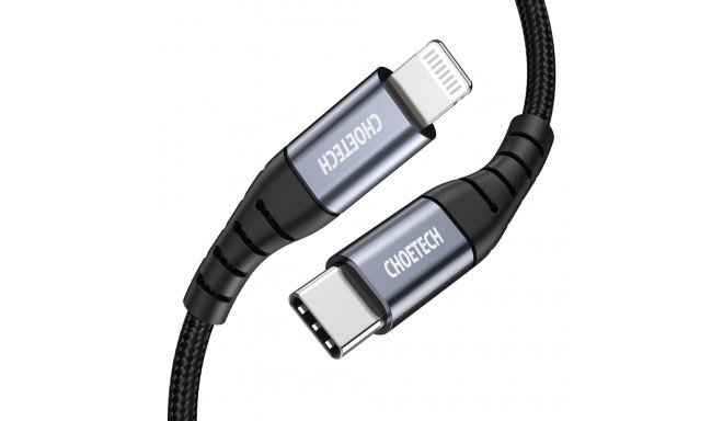 Choetech IP0041 USB-C / Lightning MFi 480Mb/s 3A 2 m cable - black