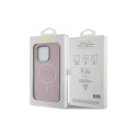 Guess Saffiano MagSafe case for iPhone 15 Pro - pink Guess Saffiano MagSafe case for iPhone 15 Pro - pink