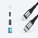 Choetech IP0041 USB-C / Lightning MFi 480Mb/s 3A 2 m cable - black Choetech IP0041 USB-C / Lightning MFi 480Mb/s 3A 2 m cable - black