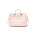 Guess Quilted 4G bag for a 16" laptop - pink Guess Quilted 4G bag for a 16" laptop - pink