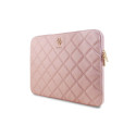 Guess Quilted 4G cover for a 16" laptop - pink