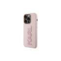 Karl Lagerfeld 3D Rubber Glitter Logo case for iPhone 15 Pro - pink Karl Lagerfeld 3D Rubber Glitter Logo case for iPhone 15 Pro - pink