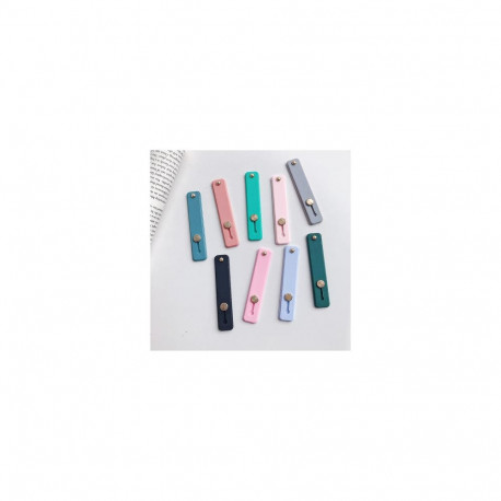 Self-adhesive finger holder with zipper - green