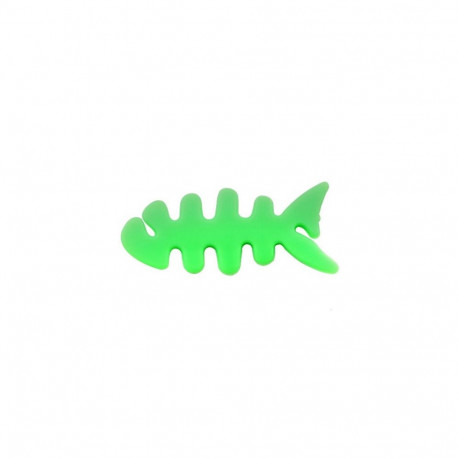 Fish-shaped headphone cable wrap - green