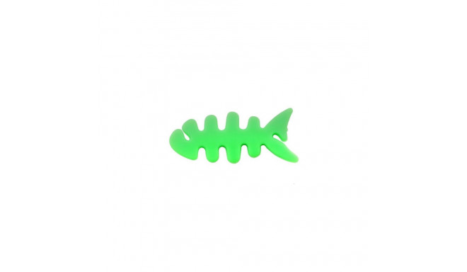 Fish-shaped headphone cable wrap - green