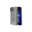 Guess Sequin Script Metal case for iPhone 15 - silver