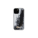 Guess Sequin Script Metal case for iPhone 15 - silver