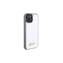 Guess Sequin Script Metal case for iPhone 15 - silver