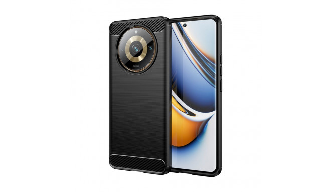 Flexible carbon pattern case for Realme 11 Pro / 11 Pro+ Carbon Case - black