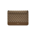 Guess 4G Stripe Metal Logo case for a 14" laptop - brown