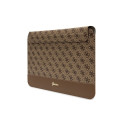 Guess 4G Stripe Metal Logo case for a 14" laptop - brown
