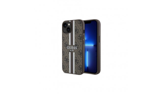 Guess GUHMP14SP4RPSW iPhone 14 6.1" brown/brown hardcase 4G Printed Stripes MagSafe