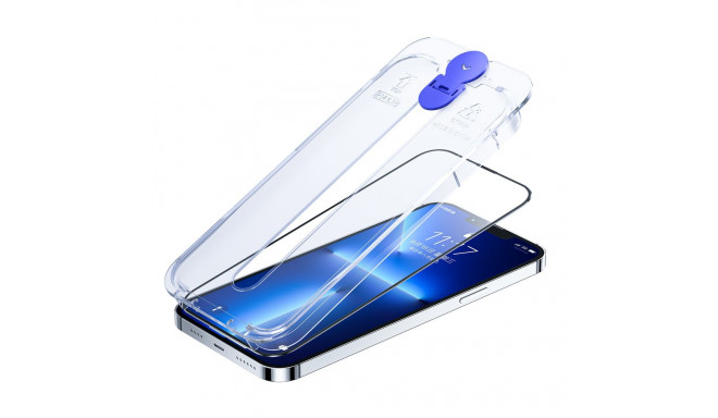 Joyroom Knight glass for iPhone 14 Plus with mounting kit transparent (JR-H11)