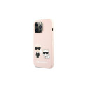 Karl Lagerfeld KLHMP13XSSKCI iPhone 13 Pro Max 6,7" hardcase jasnoróżowy/light pink Silicone Ikonik 