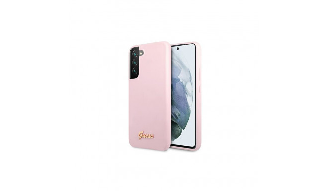 Guess GUHCS22MLSLMGLA S22+ S906 lavender/lavender hardcase Silicone Script Metal Logo