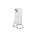Guess GUHCP13SKPSWH iPhone 13 mini 5.4" Transparent hardcase White Pearl
