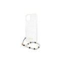Guess GUHCP13SKPSWH iPhone 13 mini 5.4" Transparent hardcase White Pearl