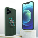 Ring Case silicone case with finger grip and stand for iPhone 12 mini yellow