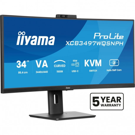 iiyama ProLite XCB3497WQSNPH-B1 arvutimonitor 86.4 cm (34") 3440 x 1440 pikslit UltraWide Quad HD LE