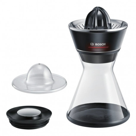 Bosch MCP72GPB citrus press Plastic, Stainless steel Black, Transparent