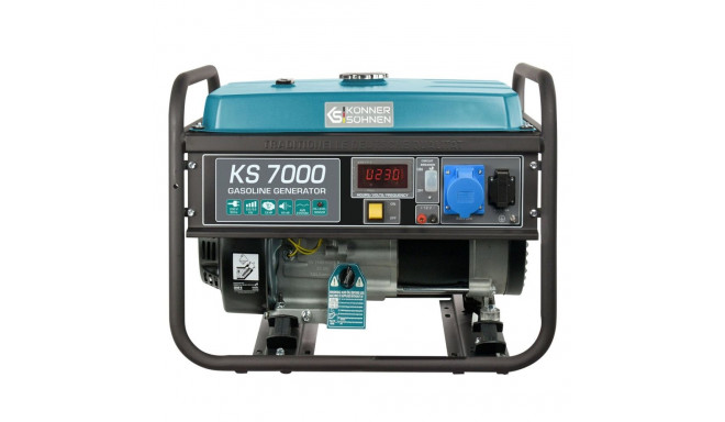 Könner & Söhnen KS 7000 engine-generator 5000 W 25 L Petrol Black, Teal