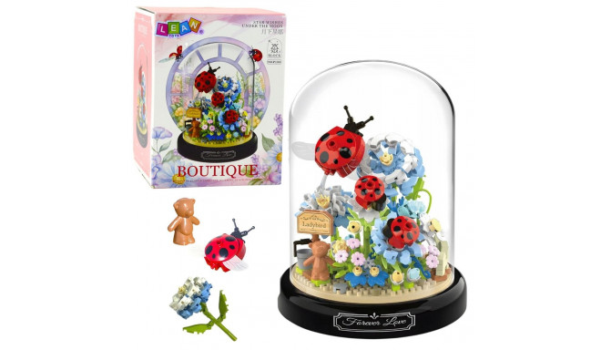 Klocki Konstrukcyjne Kompozycja Kwiaty Biedronka W Kopule 596 el.