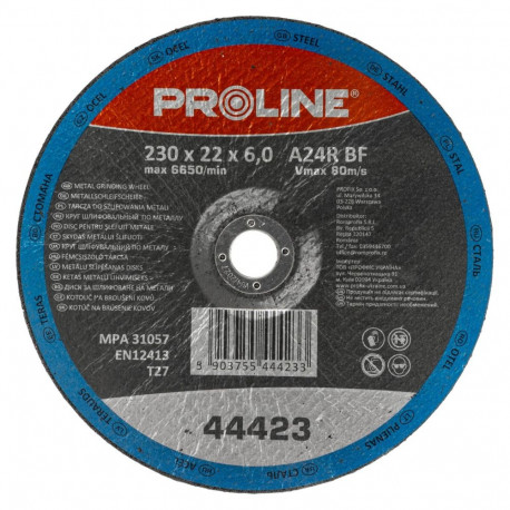 Tarcza do szlifowania metalu, t27, 230x6.0x22a24r proline