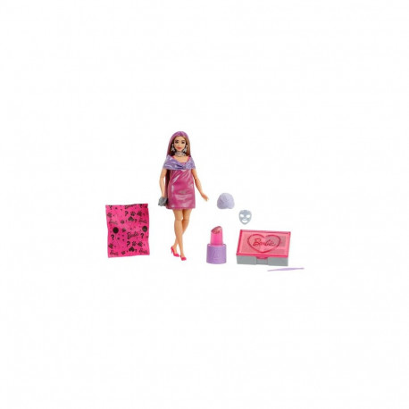 Barbie Party Unboxed Glam Party Series Pink Sparkle Doll & Accessories with 10 Surprises