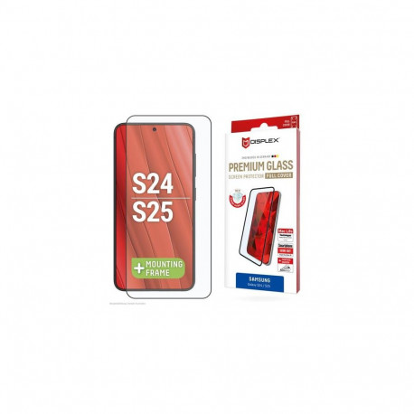 Displex Full Cover Screen Protector (10H) for Samsung Galaxy S24/S25, Eco Mounting Frame, Full Cover