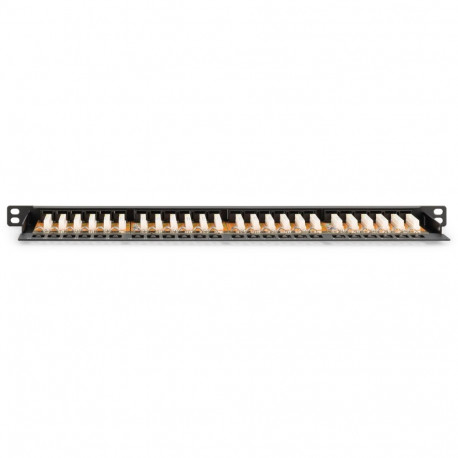 "DIGITUS Patchpanel 0,5HE 24-Port Cat6 ungeschirmt schwarz"