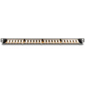 "DIGITUS Patchpanel 0,5HE 24-Port Cat6 geschirmt schwarz"