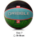 Piłka koszykowa Meteor Dribble niebiesko-zielono-czarna 07093 7