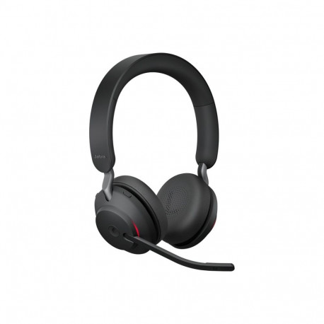 JABRA Evolve2 65 MS stereo on-ear Bluetooth juhtmevaba USB-A mürasummutav must laadimisalusega kõrva