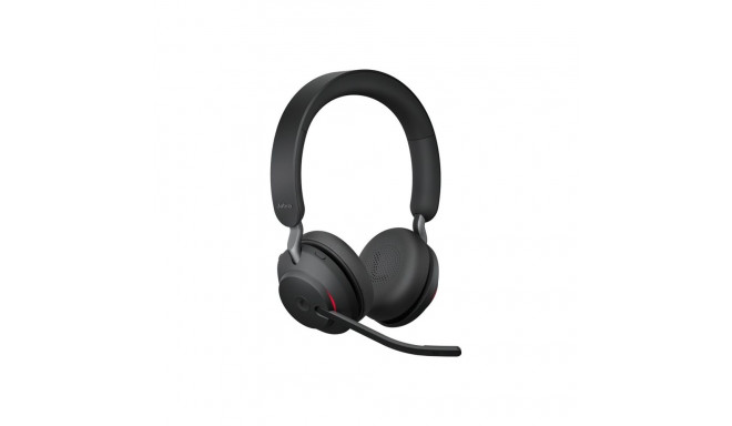 JABRA Evolve2 65 MS Stereo Headset on-ear Bluetooth wireless USB-A noise isolating black with chargi