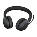JABRA Evolve2 65 MS stereo on-ear Bluetooth juhtmevaba USB-A mürasummutav must laadimisalusega kõrva
