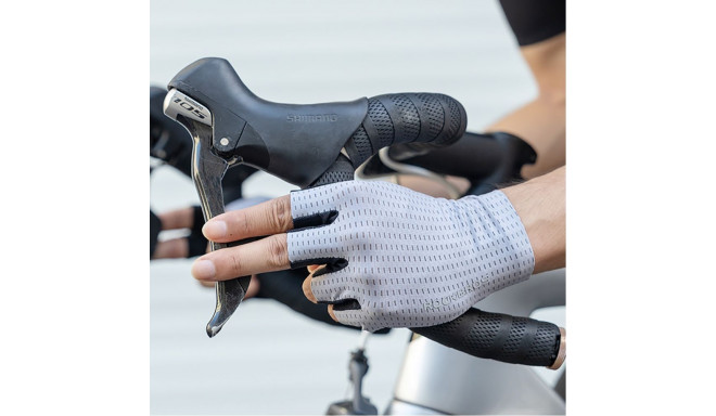 Rockbros Rockbros Breathable Short Finger Cycling Gloves, Size: XL - Gray