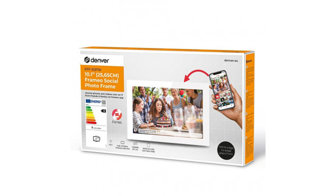 Denver Denver Frameo PFF-1037W 10.1" Digital Frame - White