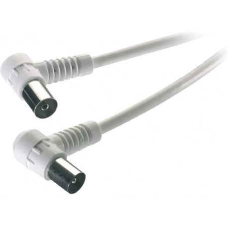 Vivanco antenna cable with angle 1.5m, white