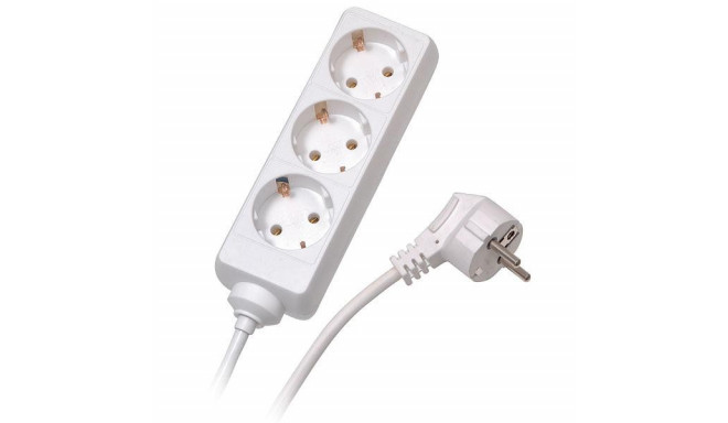 Vivanco pikendusjuhe 3 pesa 1,4m, valge