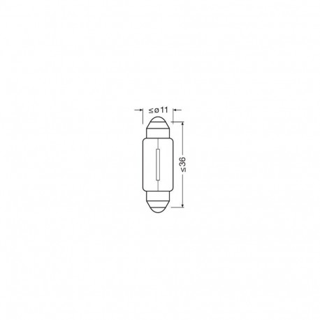 12V C5W 5W SV8.5-8 l=35mm 2xblister