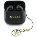 Guess Glossy Effect Printed Classic Logo & Charm TWS headphones - black