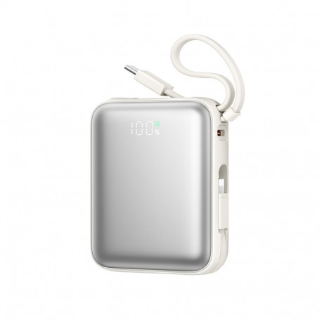 Joyroom JR-PBF27 10000mAh 22.5W Powerbank with Built-in USB-C and Lightning Cables - White