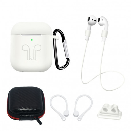Silicone Case Set for AirPods 2 / AirPods 1 + Case / Ear Hook / Neck Strap / Watch Strap Holder / Ca