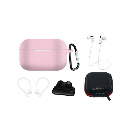 Silicone Case Set for AirPods Pro 2 / AirPods Pro 1 + Case / Ear Hook / Neck Strap / Watch Strap Hol