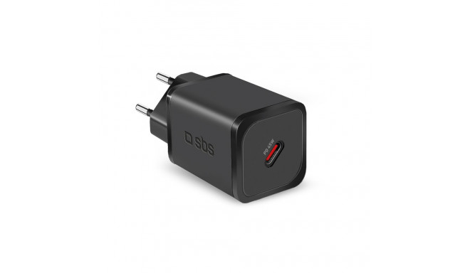 SBS TETRGAN1C45W 45W GaN USB-C Wall Charger with Power Delivery - Black