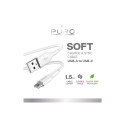 Puro Soft USB-A - USB-C Cable 1.5m - White